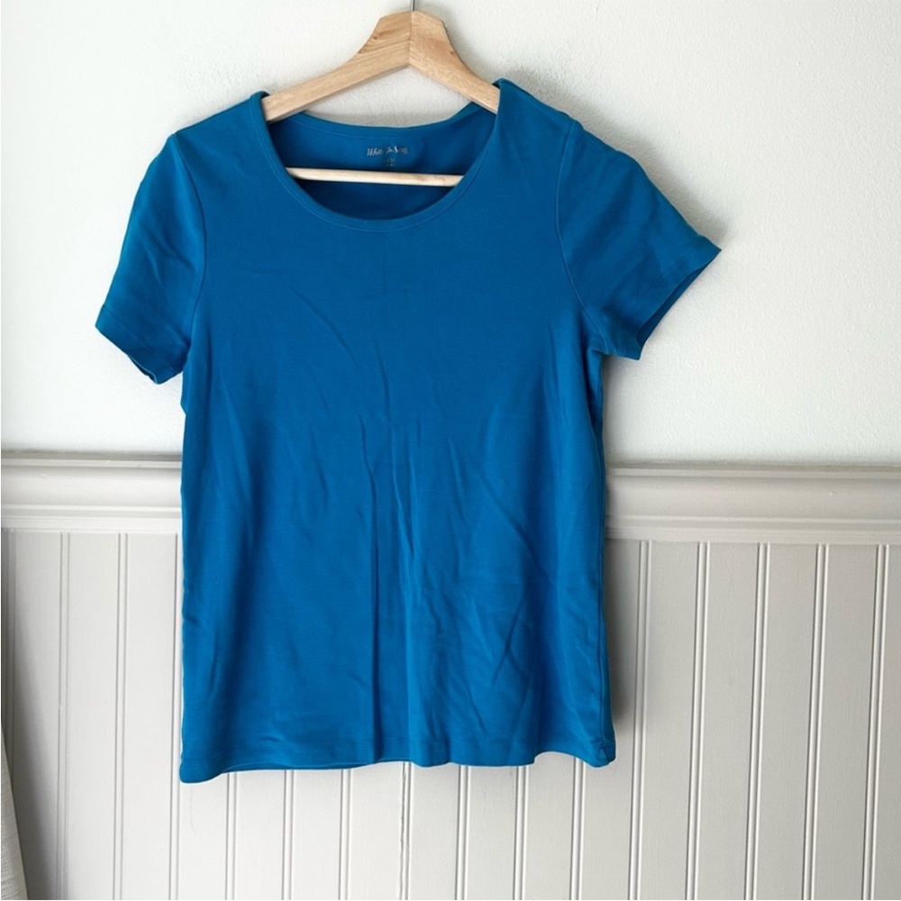 Stag Women’s Small Blue 100% Cotton Tee Short Sleeve Basic Casual T-Shirt